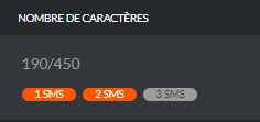 Caractères SMS multiples