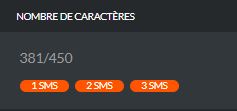 SMS 450 caractères maximum